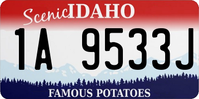 ID license plate 1A9533J