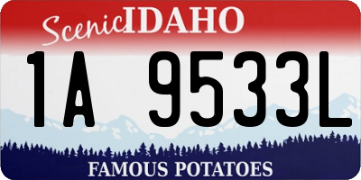ID license plate 1A9533L