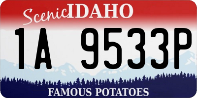 ID license plate 1A9533P