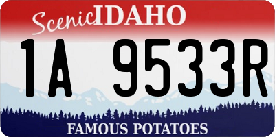 ID license plate 1A9533R
