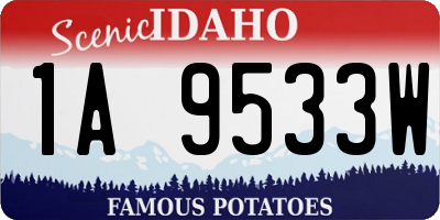 ID license plate 1A9533W
