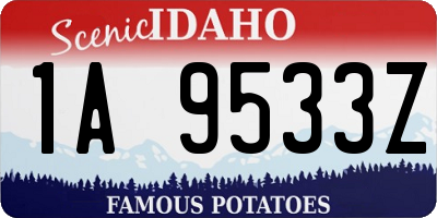 ID license plate 1A9533Z
