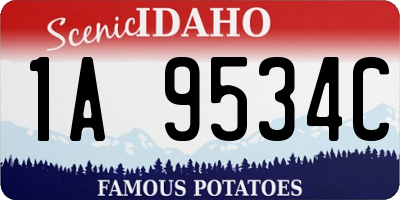 ID license plate 1A9534C