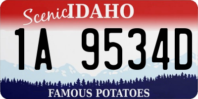 ID license plate 1A9534D