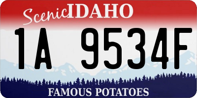 ID license plate 1A9534F