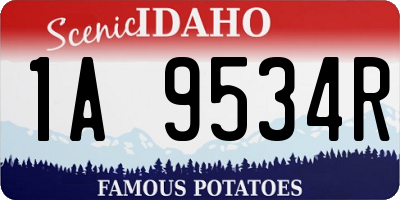 ID license plate 1A9534R