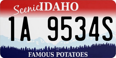 ID license plate 1A9534S