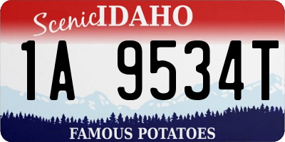 ID license plate 1A9534T