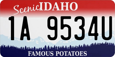 ID license plate 1A9534U