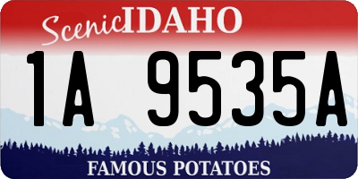 ID license plate 1A9535A