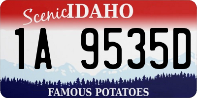 ID license plate 1A9535D