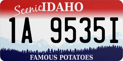 ID license plate 1A9535I
