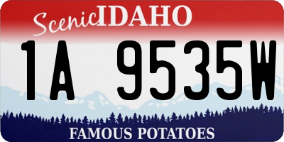 ID license plate 1A9535W
