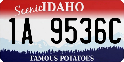 ID license plate 1A9536C