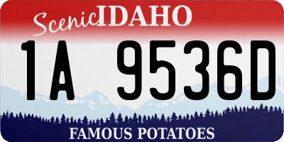 ID license plate 1A9536D