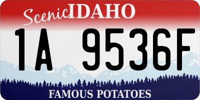 ID license plate 1A9536F
