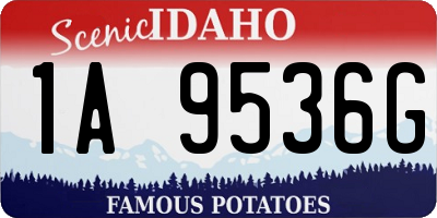 ID license plate 1A9536G