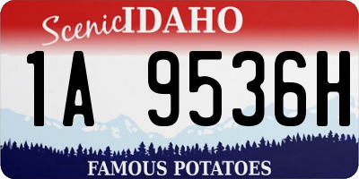 ID license plate 1A9536H