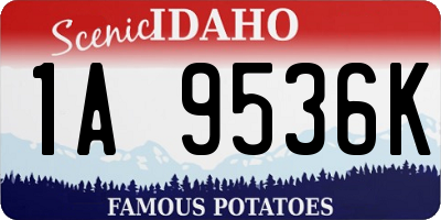ID license plate 1A9536K
