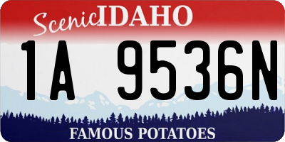 ID license plate 1A9536N