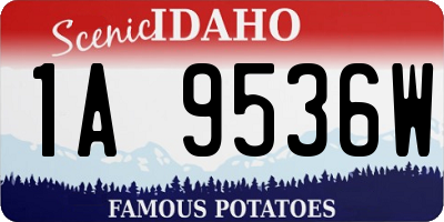 ID license plate 1A9536W