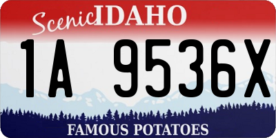 ID license plate 1A9536X