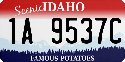 ID license plate 1A9537C