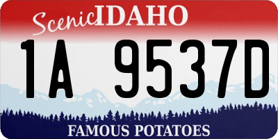 ID license plate 1A9537D