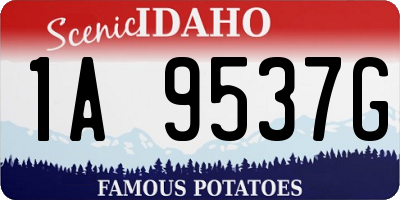 ID license plate 1A9537G