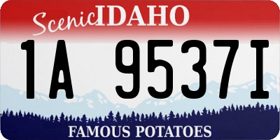 ID license plate 1A9537I