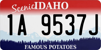 ID license plate 1A9537J