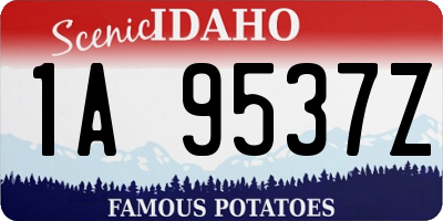 ID license plate 1A9537Z
