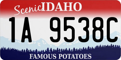 ID license plate 1A9538C