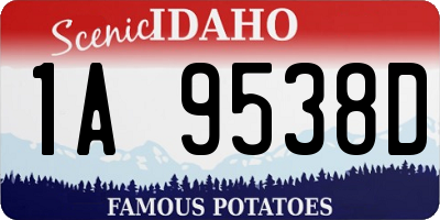 ID license plate 1A9538D