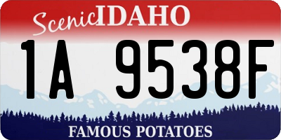 ID license plate 1A9538F