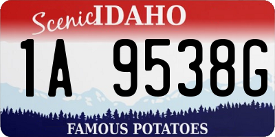 ID license plate 1A9538G