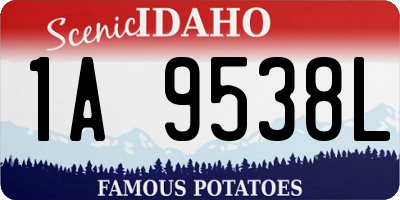 ID license plate 1A9538L