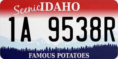 ID license plate 1A9538R