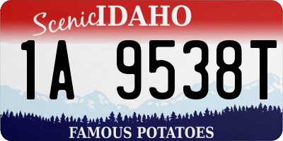 ID license plate 1A9538T
