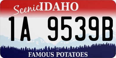 ID license plate 1A9539B