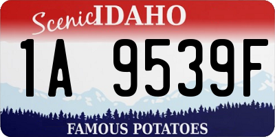 ID license plate 1A9539F