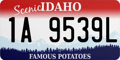 ID license plate 1A9539L