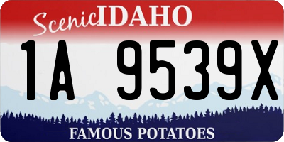 ID license plate 1A9539X