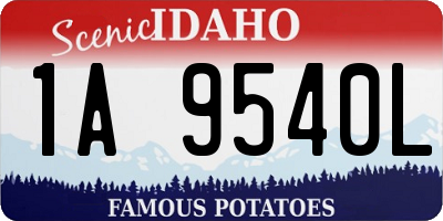 ID license plate 1A9540L