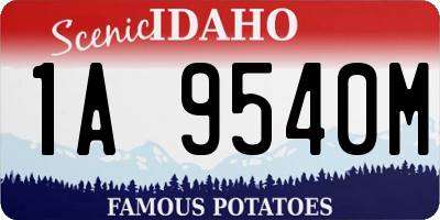 ID license plate 1A9540M