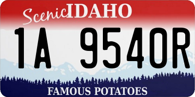 ID license plate 1A9540R