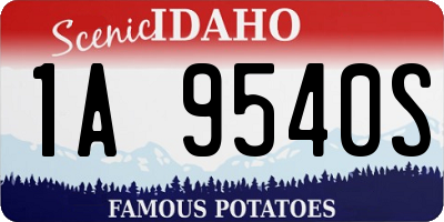 ID license plate 1A9540S