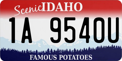 ID license plate 1A9540U