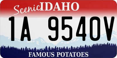 ID license plate 1A9540V