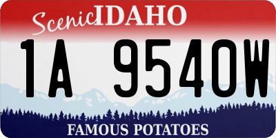 ID license plate 1A9540W